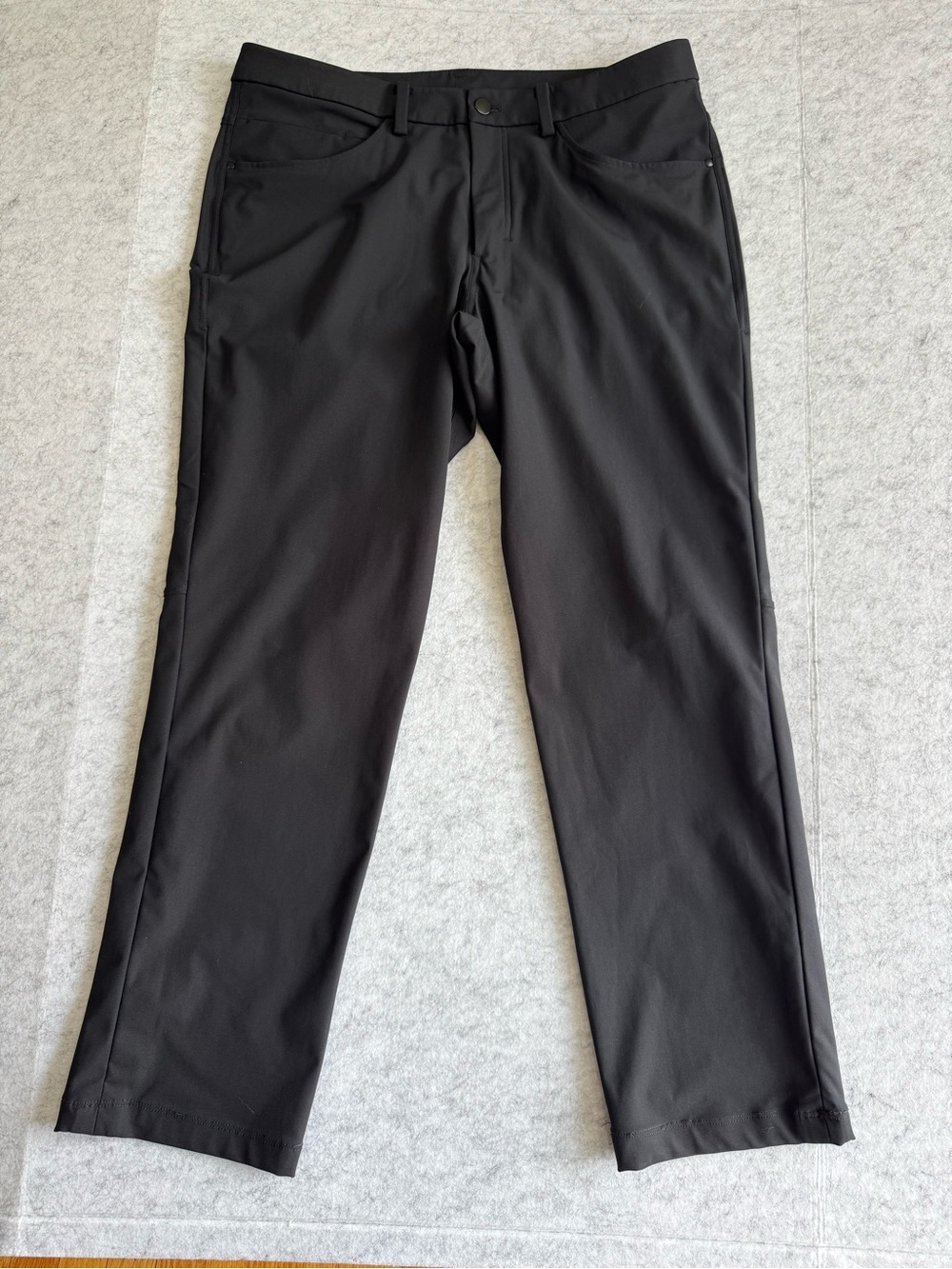 Lululemon ABC Classic Fit 5 Pocket Pants Size 34 Warpstreme Mens Black Chinos